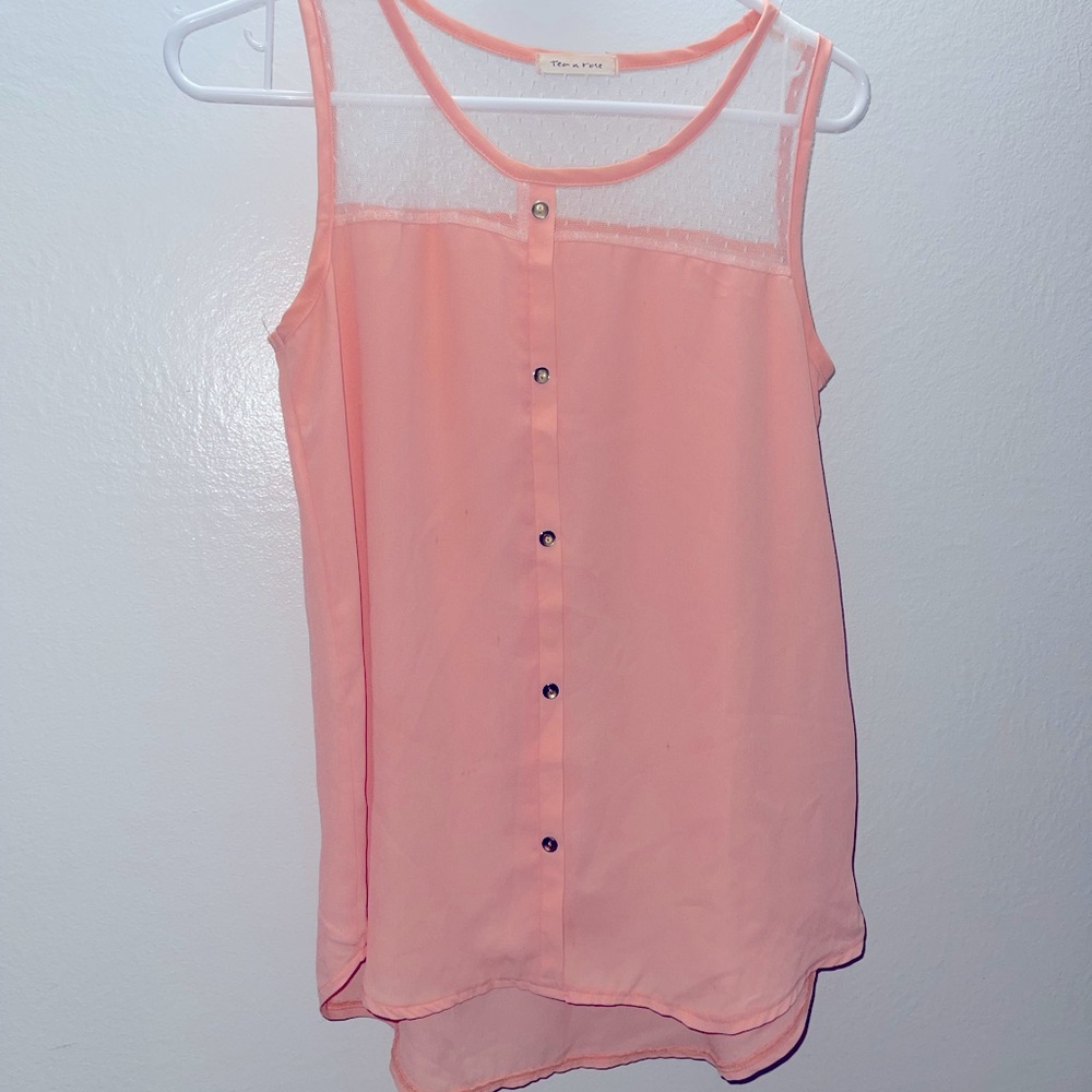 Pink breathable tank top